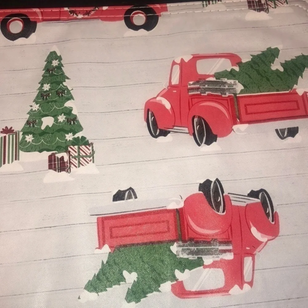 Farmhouse Red Pick Up Truck Christmas Placemats‎